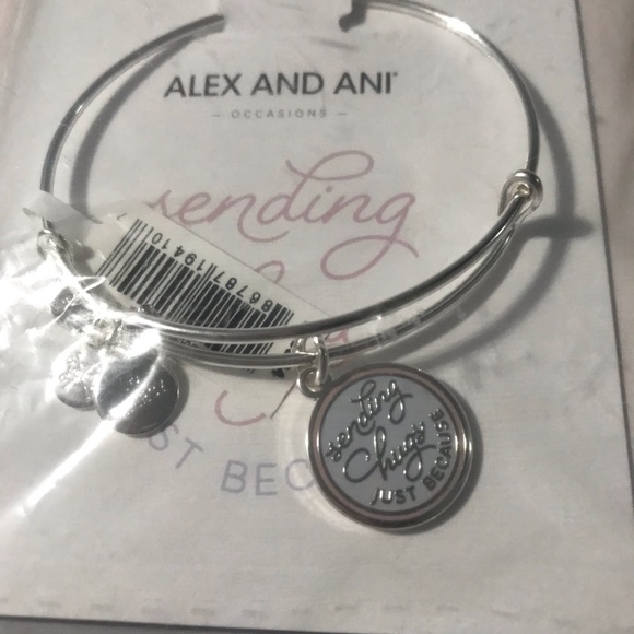 Alex and Ani Sending Hugs Just Because Charm Bangle - Picture 9 of 10